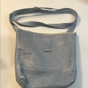 Portland Leather Light Blue Crossbody Bag